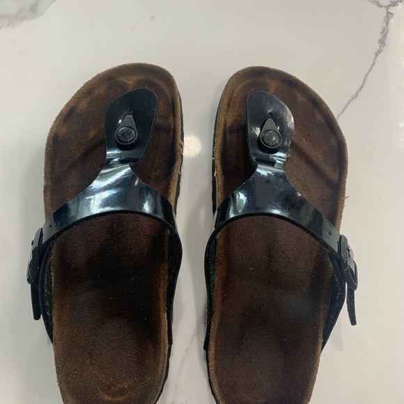 Birkenstocks Gizeh Black Thong‎ Sandal Black Size 7 -7.5 - Picture 4 of 9
